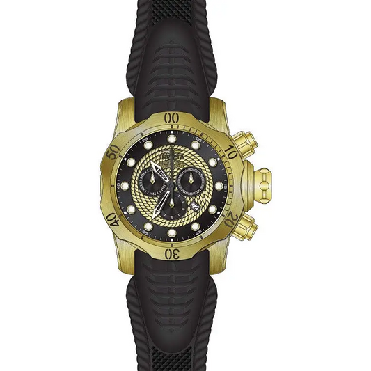 Invicta Men’s Venom Chrono 1000m Gold Plated Case Black