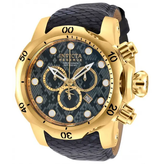 Invicta Men’s Venom Chrono 1000m Snakeskin Pattern Dark Grey