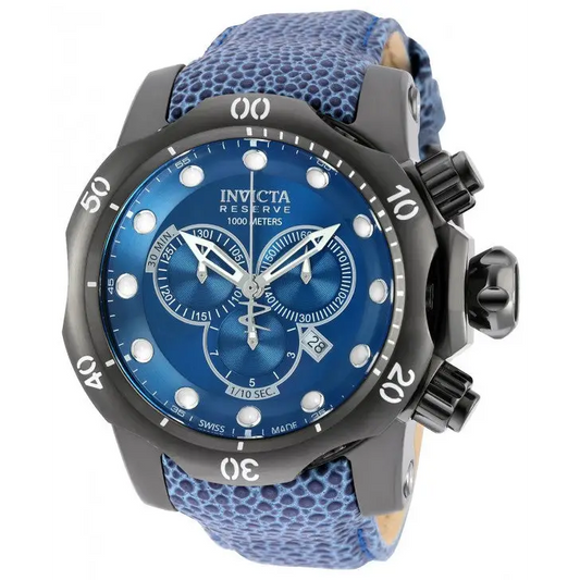 Invicta Men’s Venom Chronograph 1000m Blue Reptile Print