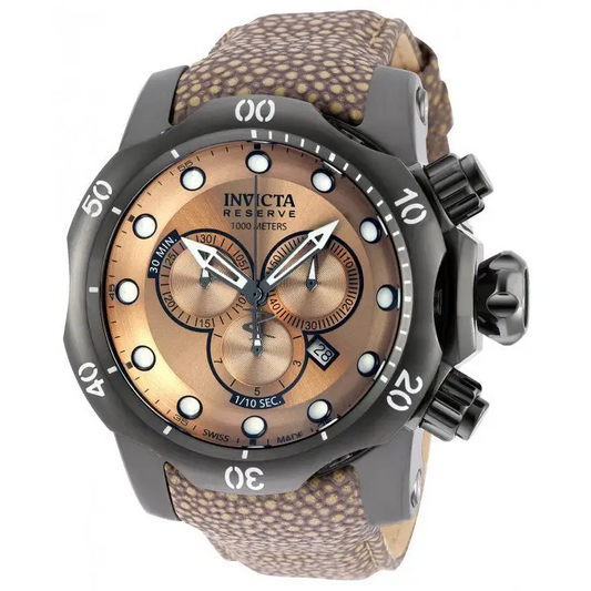 Invicta Men’s Venom Chronograph 1000m Brown Reptile Print