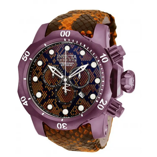 Invicta Men’s Venom Chronograph 1000m Brown Reptile Print