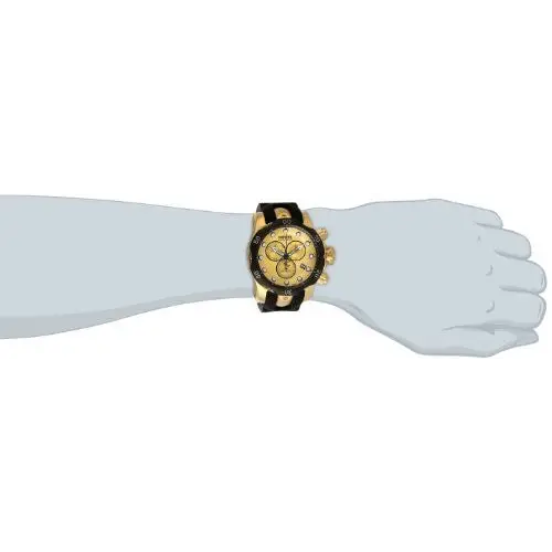 Invicta Men’s Venom Chronograph 1000m Gold Plated Black