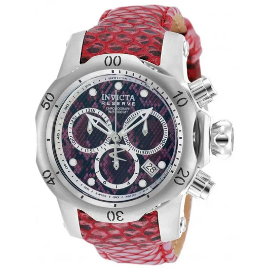 Invicta Men’s Venom Chronograph 1000m Red Reptile Print