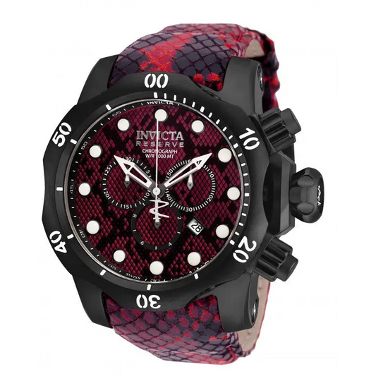 Invicta Men’s Venom Chronograph 1000m Red Reptile Print