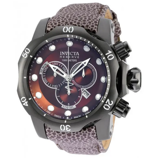 Invicta Men’s Venom Chronograph Dark Brown Reptile Print