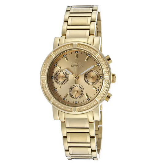 Invicta Wildflower Women’s Analog Gold-Tone Quartz Stainless