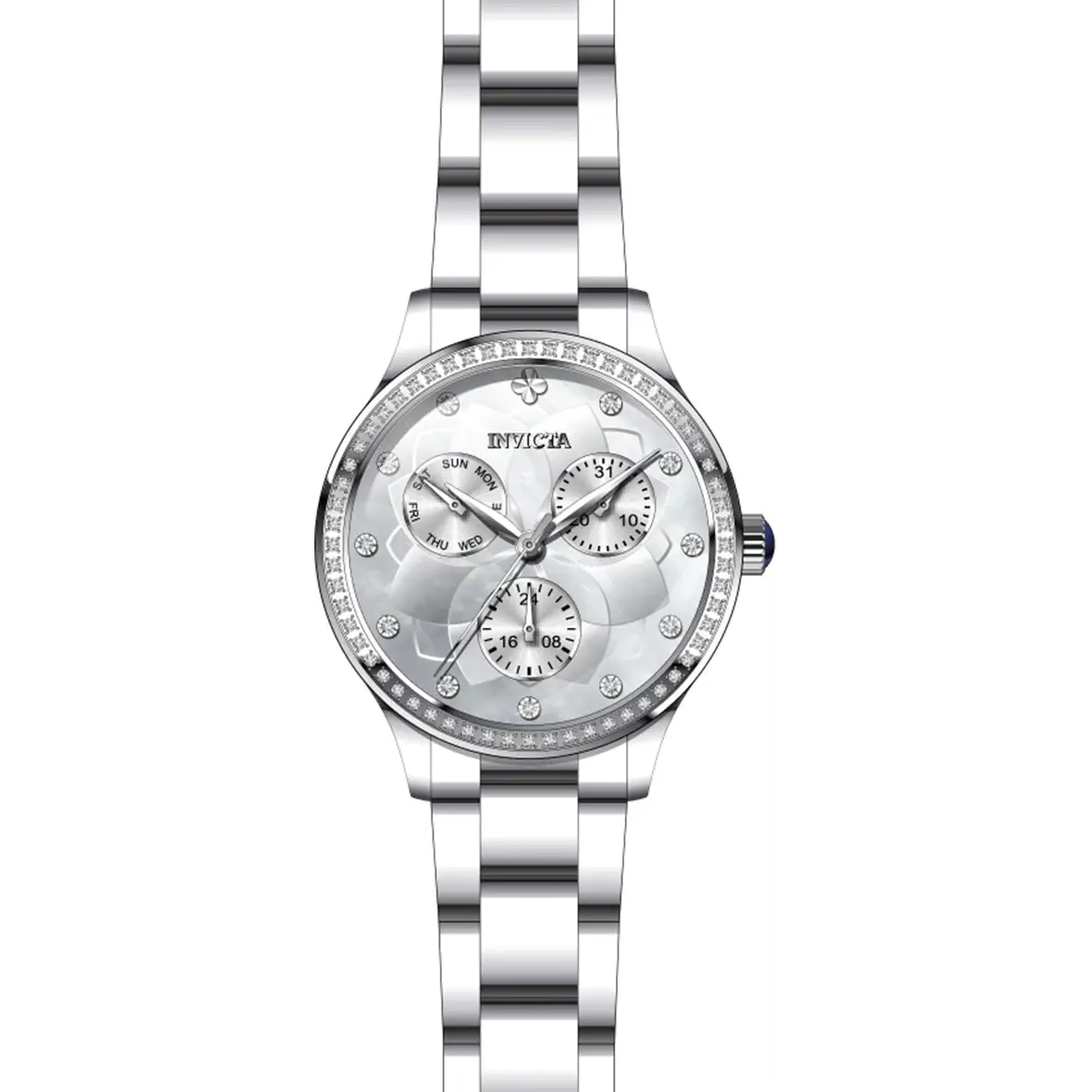 Invicta Women Wildflower Quartz Chrono 100m MOP Stainless