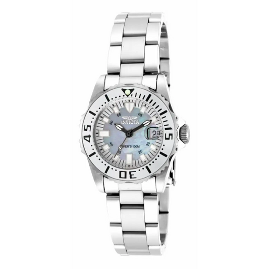 Invicta Women’s 17381 Pro Diver Quartz 3 Hand Platinum Dial