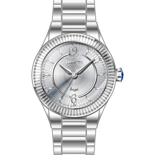 Invicta Women’s 28328 Angel Quartz 3 Hand Silver Dial Watch