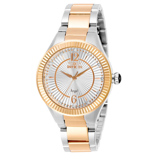 Invicta Women’s 28343 Angel Quartz 3 Hand White Dial Watch -