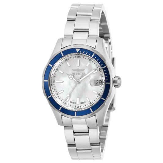 Invicta Women’s 28644 Pro Diver Quartz 3 Hand White Dial