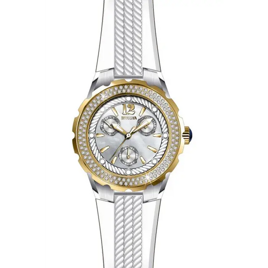 Invicta Women’s 29089 Angel Quartz 3 Hand White Dial Watch -