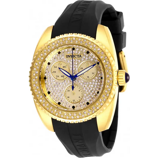 Invicta Women’s Angel 100m Gold Tone Stainless Steel/Black