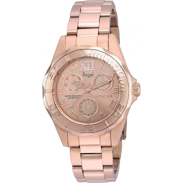 Invicta Women’s Angel Chrono 200m Rose Gold Plated Stainless