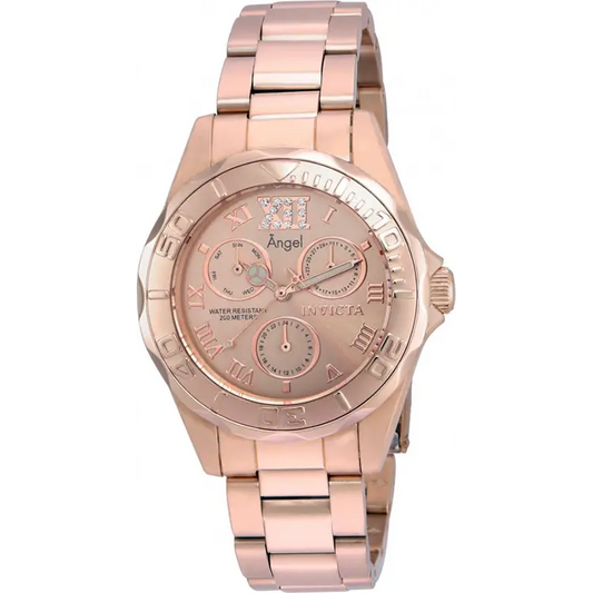Invicta Women’s Angel Chrono 200m Rose Gold Plated Stainless