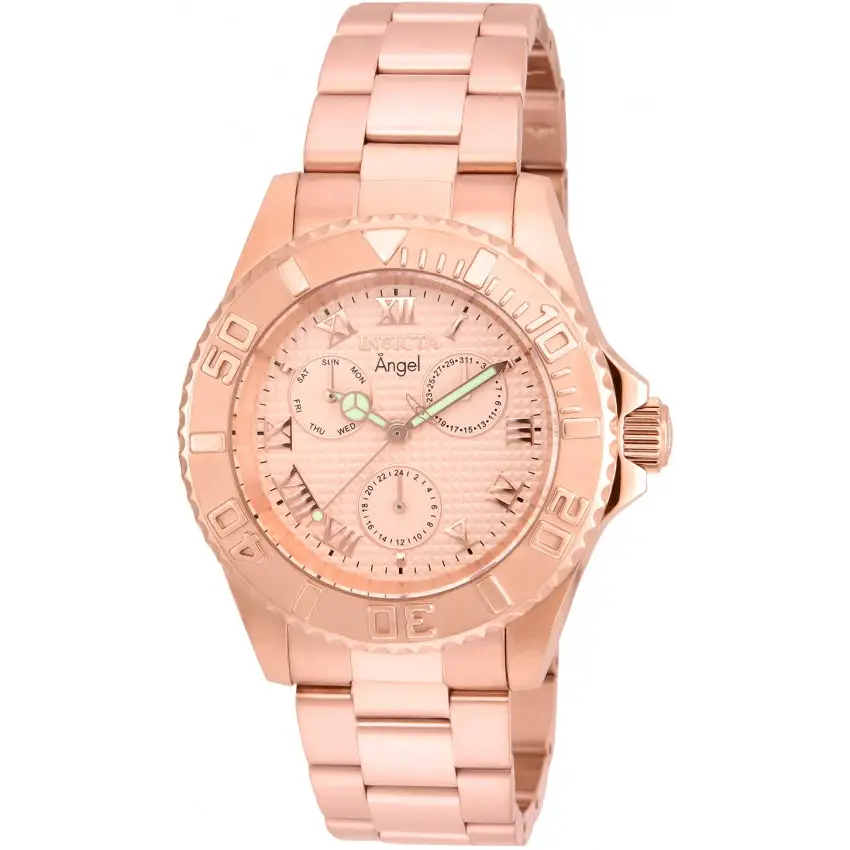 Invicta Women’s Angel Chrono 200m Rose Gold Tone Stainless