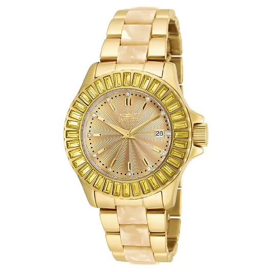 Invicta Women’s Angel Crystal Accented Two-Tone Stainless