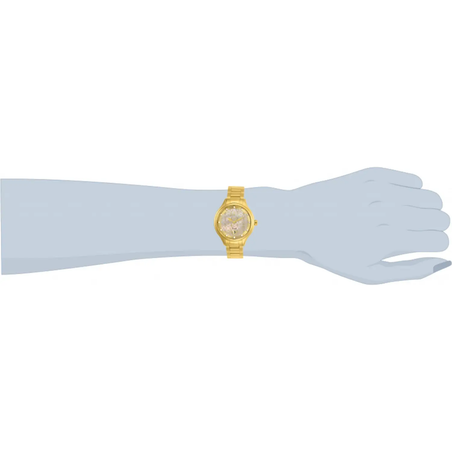 Invicta Women’s Angel Quartz 100m MOP Gold Tone Stainless