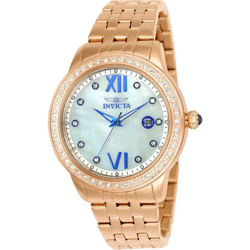 Invicta Women’s Angel Quartz 3 Hand White Dial Watch 23663 -