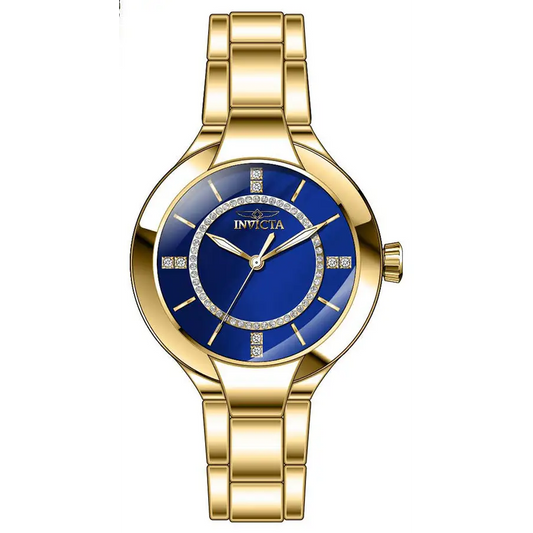 Invicta Women’s Angel Quartz Blue Dial Gold Tone Stainless