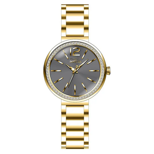 Invicta Women’s Angel Quartz Charcoal Dial Gold Tone