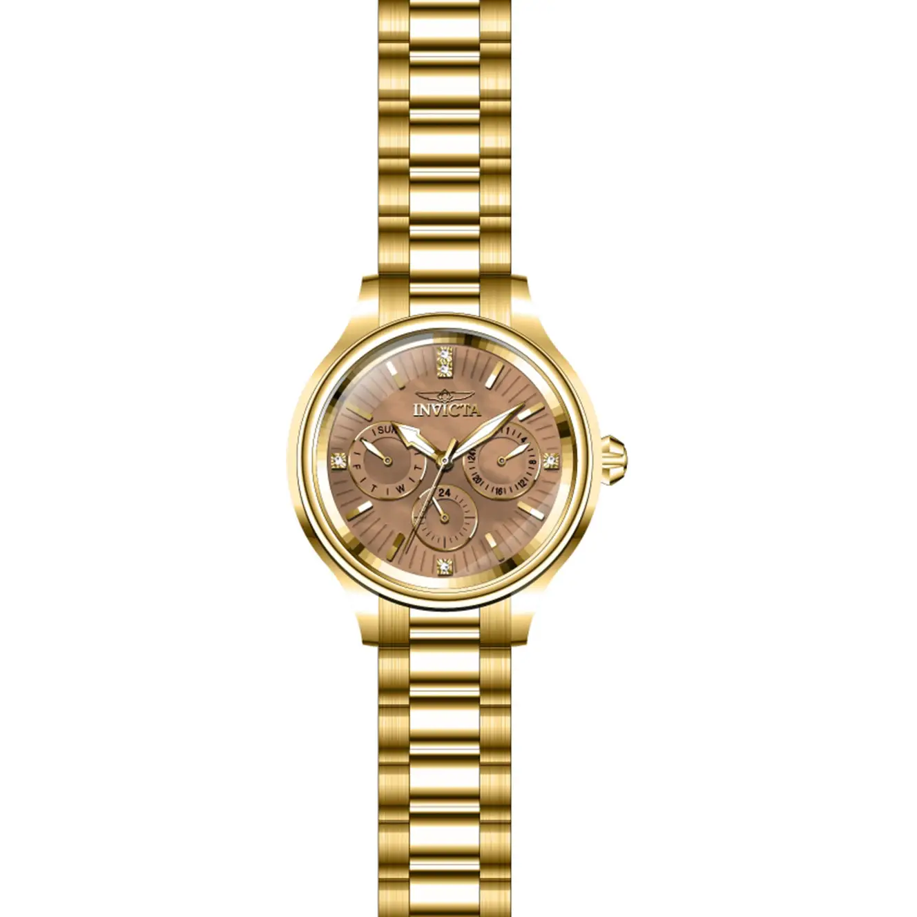 Invicta Women’s Angel Quartz Chrono 100m Gold Tone Stainless