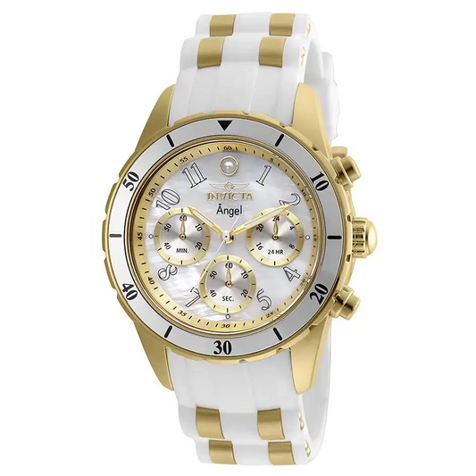 Invicta Women’s Angel Quartz Chrono 100m MOP S. Steel White