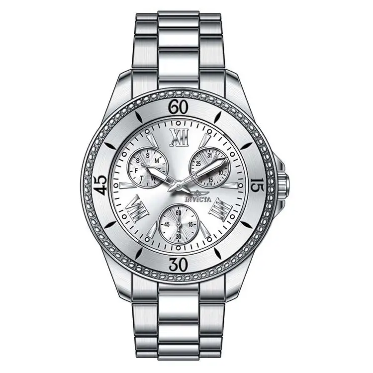 Invicta Women’s Angel Quartz Chronograph Silver Dial Watch