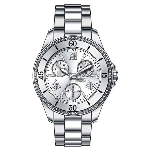 Invicta Women’s Angel Quartz Chronograph Silver Dial Watch