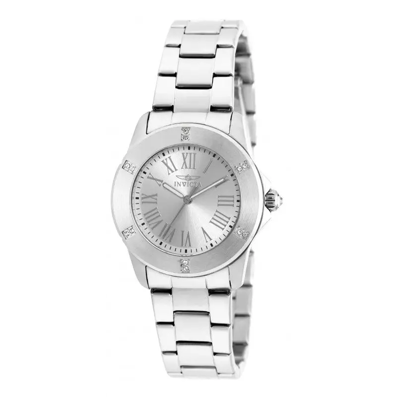 Invicta Women’s Angel Quartz Crystal Accented Stainless