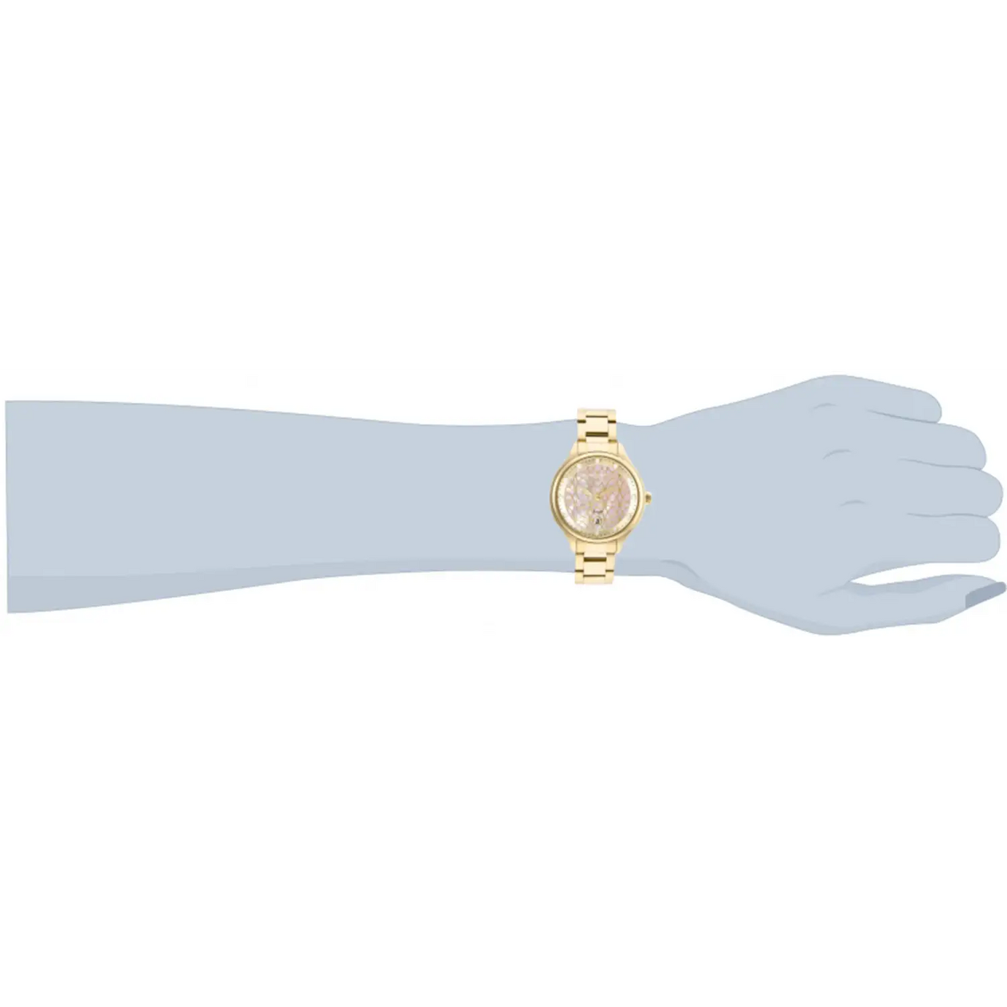 Invicta Women’s Angel Quartz MOP 100m Gold Tone Stainless