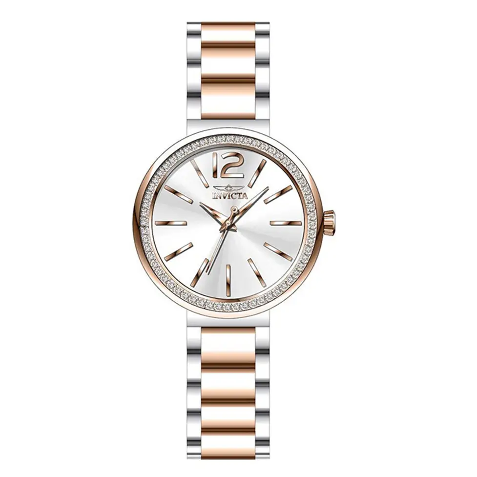 Invicta Women’s Angel Quartz Silver Dial Two Tone Stainless
