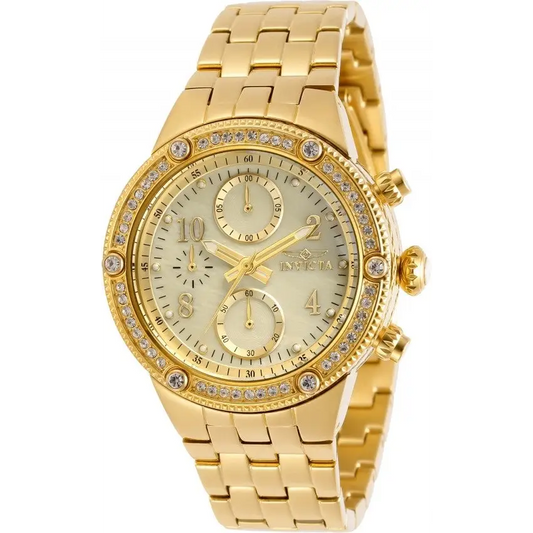 Invicta Women’s Angel Quartz Stainless Steel Gold Plated