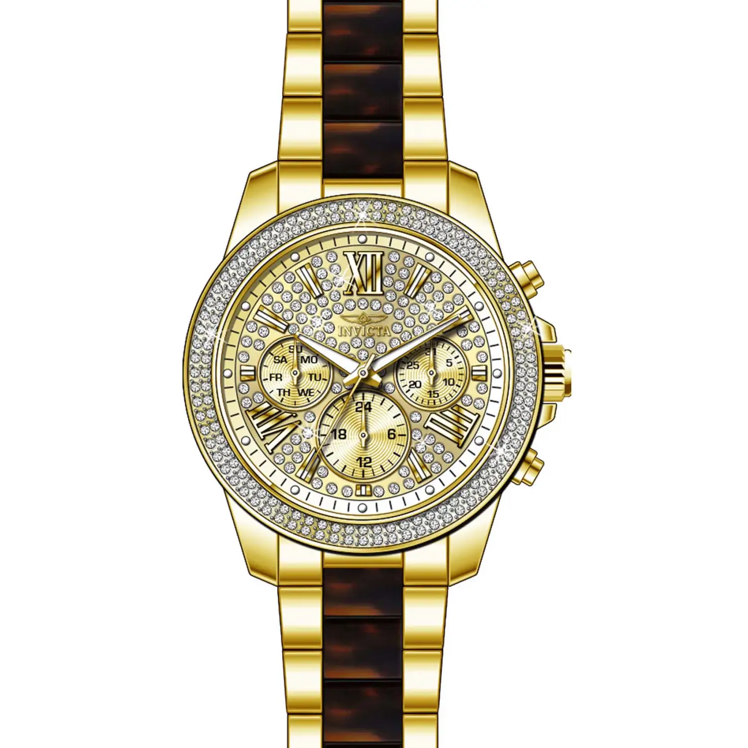 Invicta Women’s Angel Quartz Stainless Steel Two Tone Watch