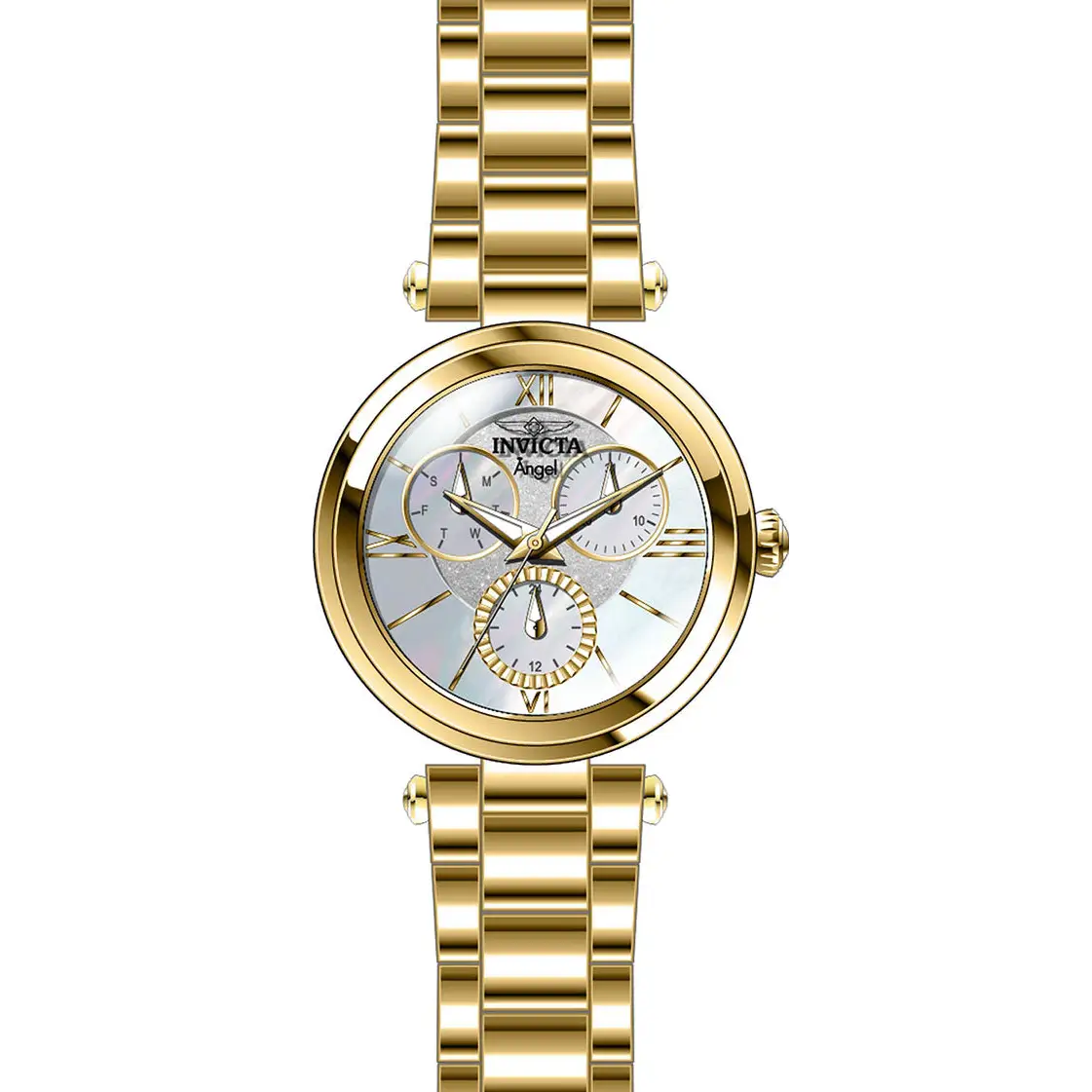 Invicta Women’s Angel Quartz White Dial Gold Tone Stainless