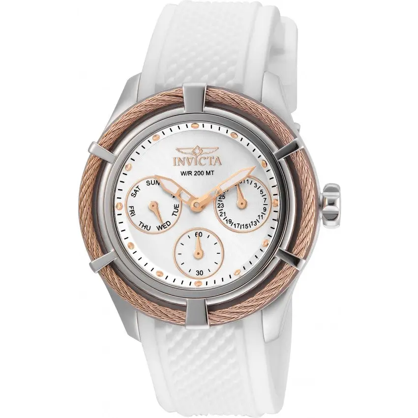 Invicta Women’s Bolt Chrono 200m Stainless Steel White