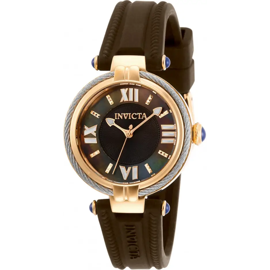 Invicta Women’s Bolt Quartz Black MOP Stainless Steel/Brown
