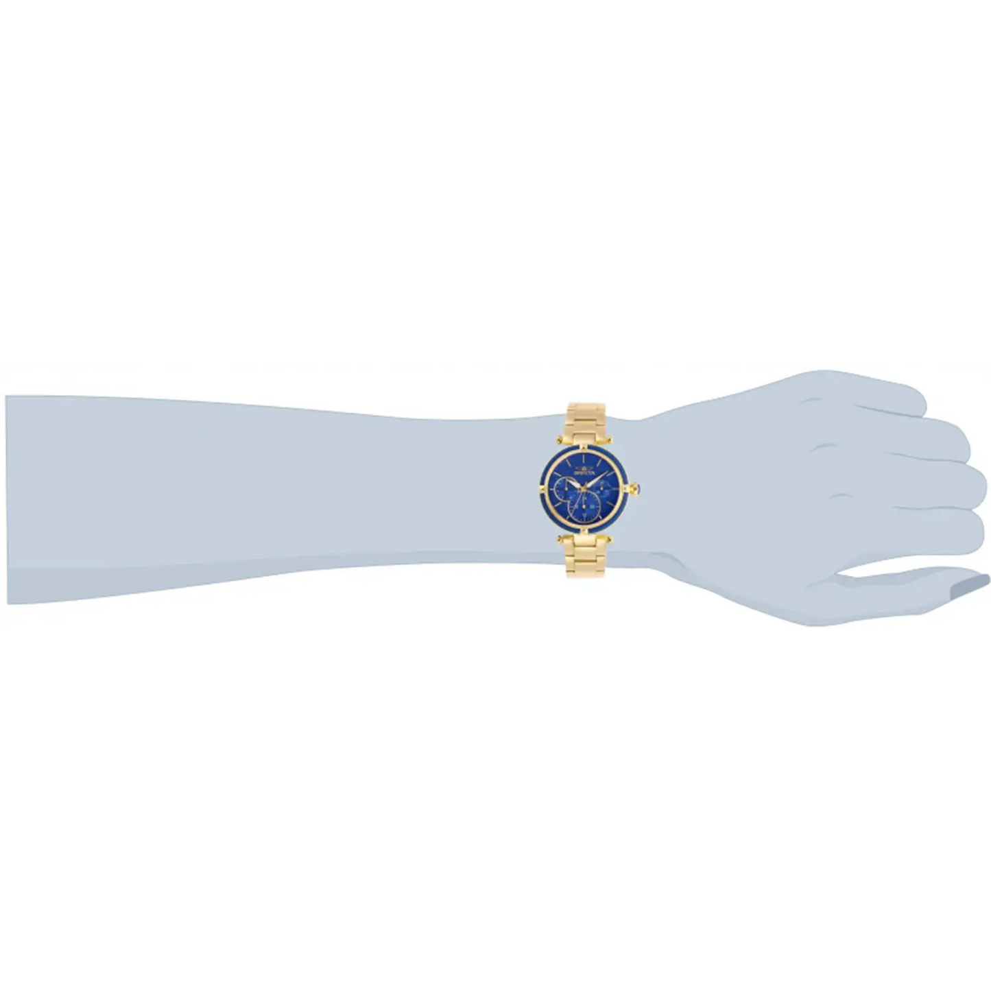 Invicta Women’s Bolt Quartz Blue Dial 100m Gold Tone