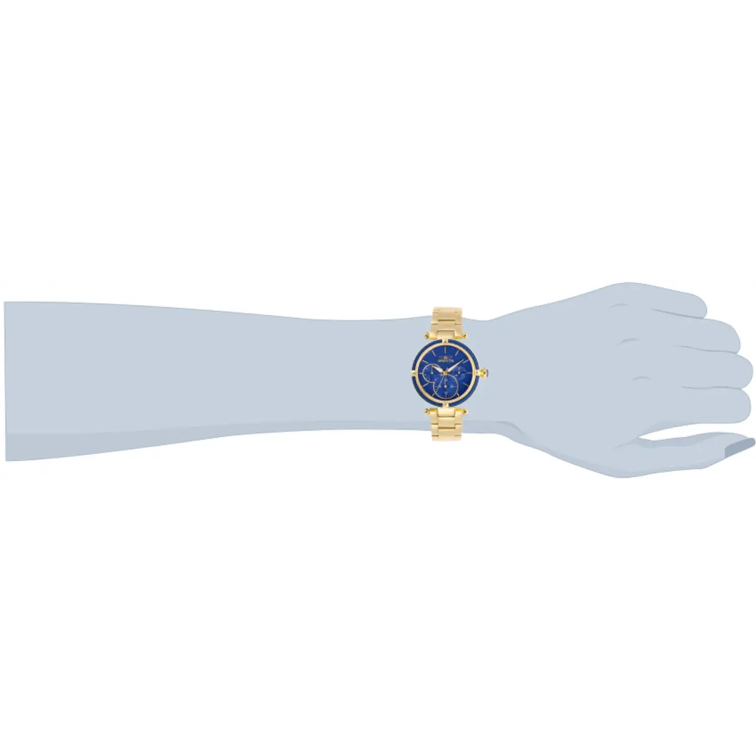 Invicta Women’s Bolt Quartz Blue Dial 100m Gold Tone