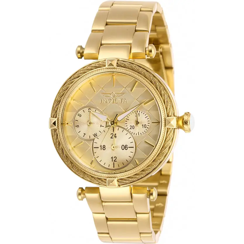 Invicta Women’s Bolt Quartz Chrono 100m Gold Tone Stainless