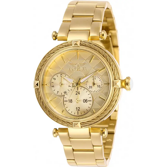 Invicta Women’s Bolt Quartz Chrono 100m Gold Tone Stainless
