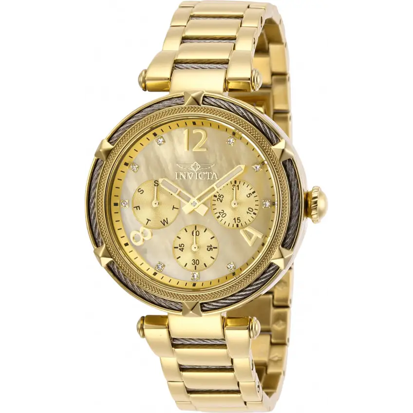 Invicta Women’s Bolt Quartz Chrono Gold Tone Stainless Steel