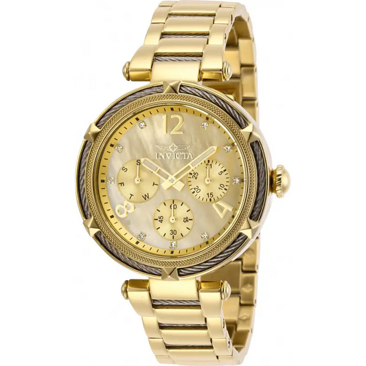 Invicta Women’s Bolt Quartz Chrono Gold Tone Stainless Steel