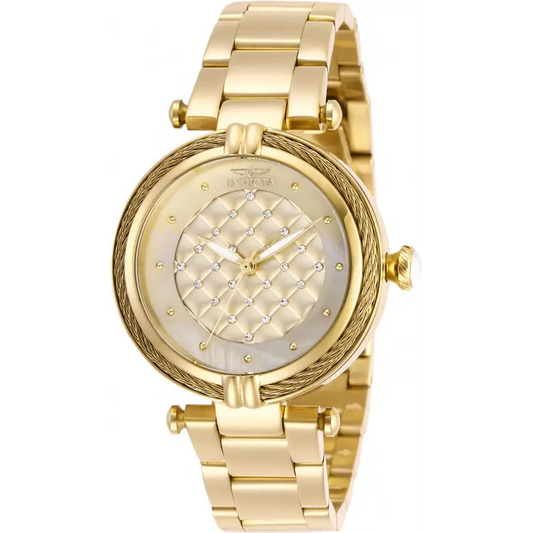 Invicta Women’s Bolt Quartz Crystals 100m Gold Tone
