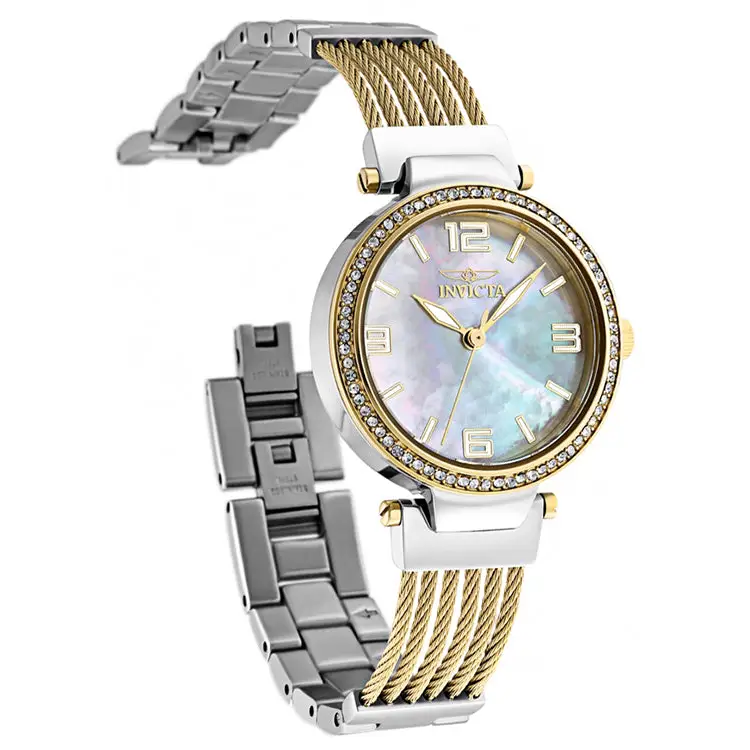 Invicta Women’s Bolt Quartz Crystals MOP Two Tone Stainless