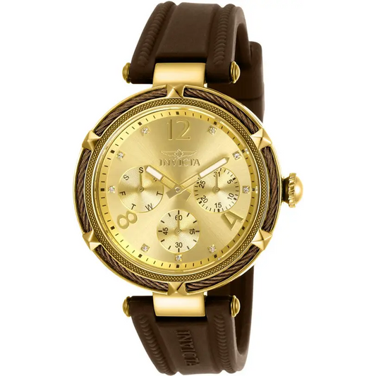 Invicta Women’s Bolt Quartz Crystals Stainless Steel/Brown