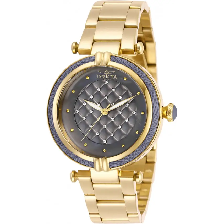 Invicta Women’s Bolt Quartz Gunmetal Dial Gold Tone