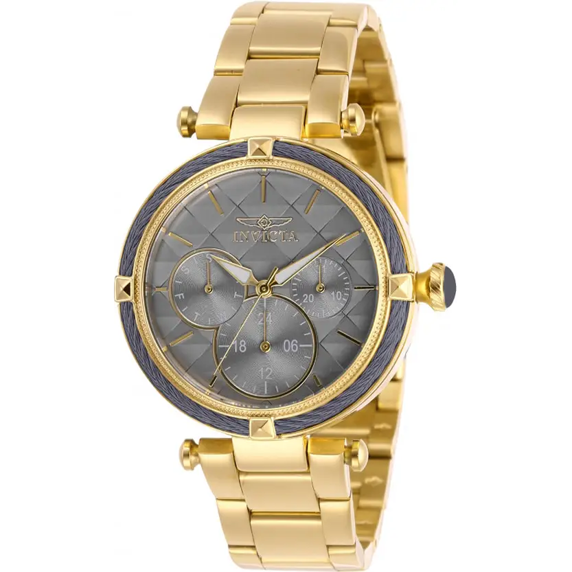 Invicta Women’s Bolt Quartz Gunmetal Dial Gold Tone