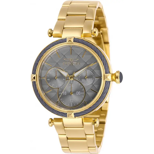 Invicta Women’s Bolt Quartz Gunmetal Dial Gold Tone