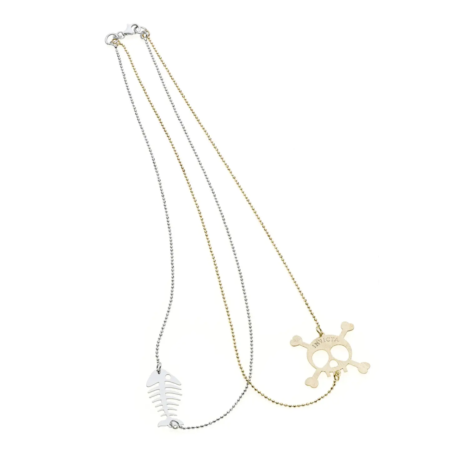 Invicta Women’s Jewelry 43cm Silver 925 Gold Fishbone &